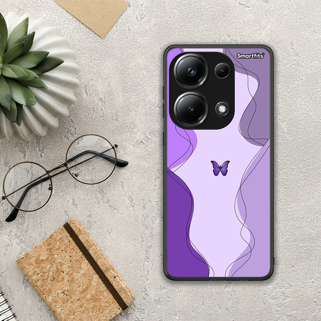 Purple Mariposa - Xiaomi Redmi Note 13 Pro 4G θήκη