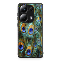 Thumbnail for Xiaomi Redmi Note 13 Pro 4G Real Peacock Feathers θήκη από τη Smartfits με σχέδιο στο πίσω μέρος και μαύρο περίβλημα | Smartphone case with colorful back and black bezels by Smartfits
