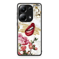 Thumbnail for Xiaomi Poco M6 Pro Red Lips θήκη από τη Smartfits με σχέδιο στο πίσω μέρος και μαύρο περίβλημα | Smartphone case with colorful back and black bezels by Smartfits
