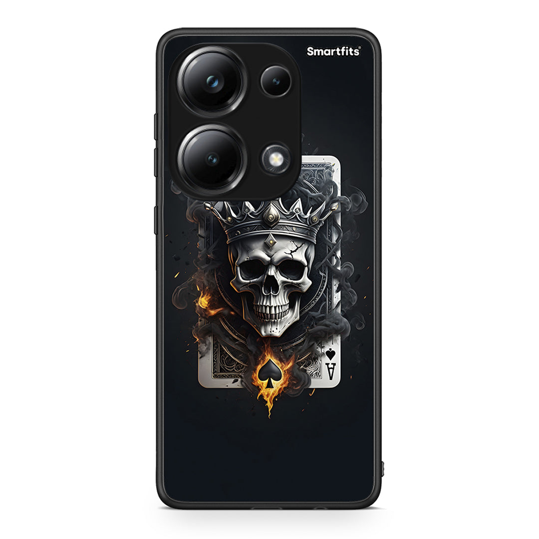 Xiaomi Redmi Note 13 Pro 4G Skull King Ace θήκη από τη Smartfits με σχέδιο στο πίσω μέρος και μαύρο περίβλημα | Smartphone case with colorful back and black bezels by Smartfits