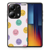 Thumbnail for Θήκη Xiaomi Redmi Note 13 Pro 4G Smiley Faces από τη Smartfits με σχέδιο στο πίσω μέρος και μαύρο περίβλημα | Xiaomi Redmi Note 13 Pro 4G Smiley Faces case with colorful back and black bezels
