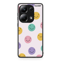 Thumbnail for Xiaomi Redmi Note 13 Pro 4G Smiley Faces θήκη από τη Smartfits με σχέδιο στο πίσω μέρος και μαύρο περίβλημα | Smartphone case with colorful back and black bezels by Smartfits