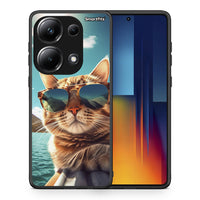 Thumbnail for Θήκη Xiaomi Redmi Note 13 Pro 4G Summer Cat από τη Smartfits με σχέδιο στο πίσω μέρος και μαύρο περίβλημα | Xiaomi Redmi Note 13 Pro 4G Summer Cat case with colorful back and black bezels