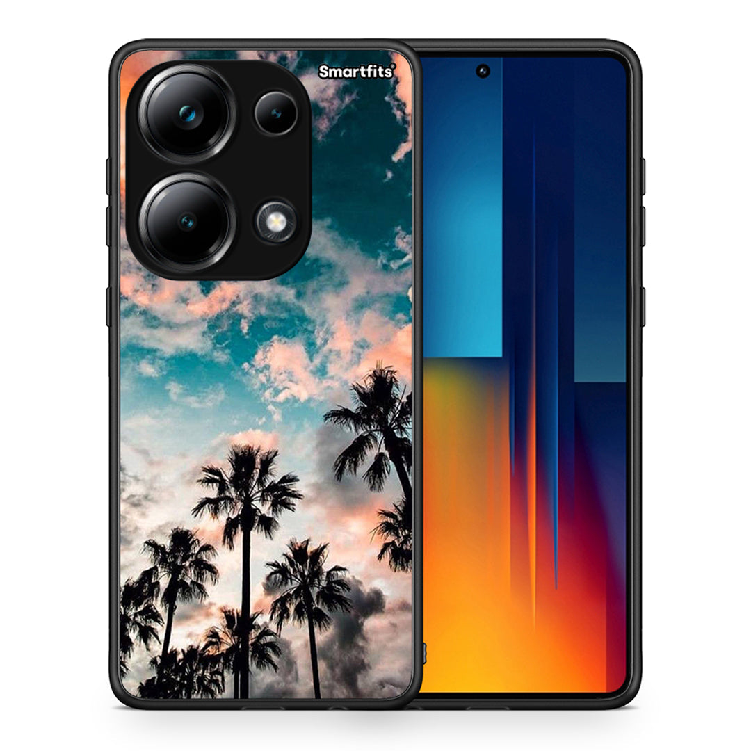 Θήκη Xiaomi Poco M6 Pro Sky Summer από τη Smartfits με σχέδιο στο πίσω μέρος και μαύρο περίβλημα | Xiaomi Poco M6 Pro Sky Summer case with colorful back and black bezels