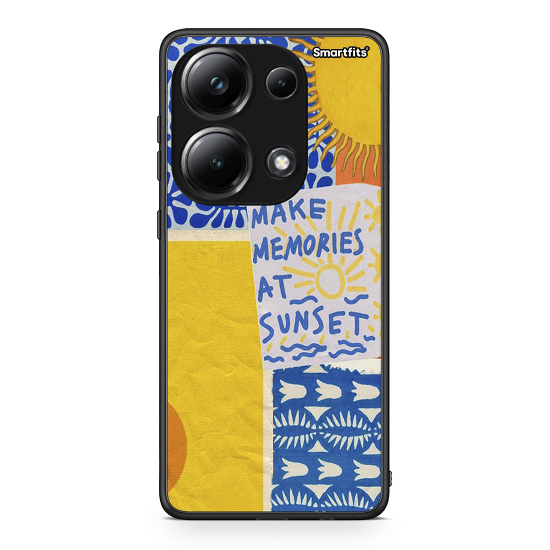 Xiaomi Poco M6 Pro Sunset Memories Θήκη από τη Smartfits με σχέδιο στο πίσω μέρος και μαύρο περίβλημα | Smartphone case with colorful back and black bezels by Smartfits