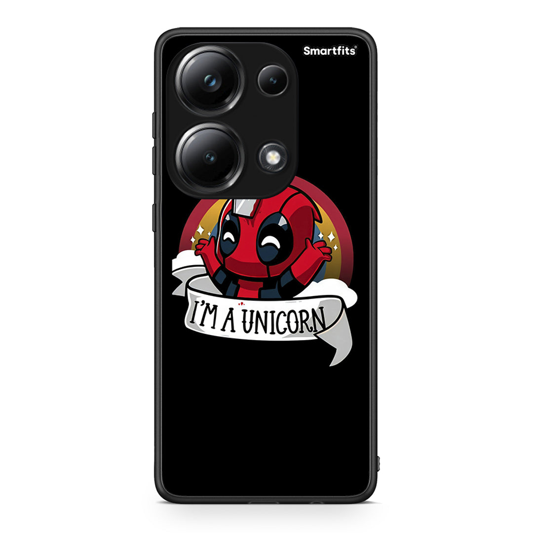 Xiaomi Redmi Note 13 Pro 4G Unicorn Deadpool θήκη από τη Smartfits με σχέδιο στο πίσω μέρος και μαύρο περίβλημα | Smartphone case with colorful back and black bezels by Smartfits