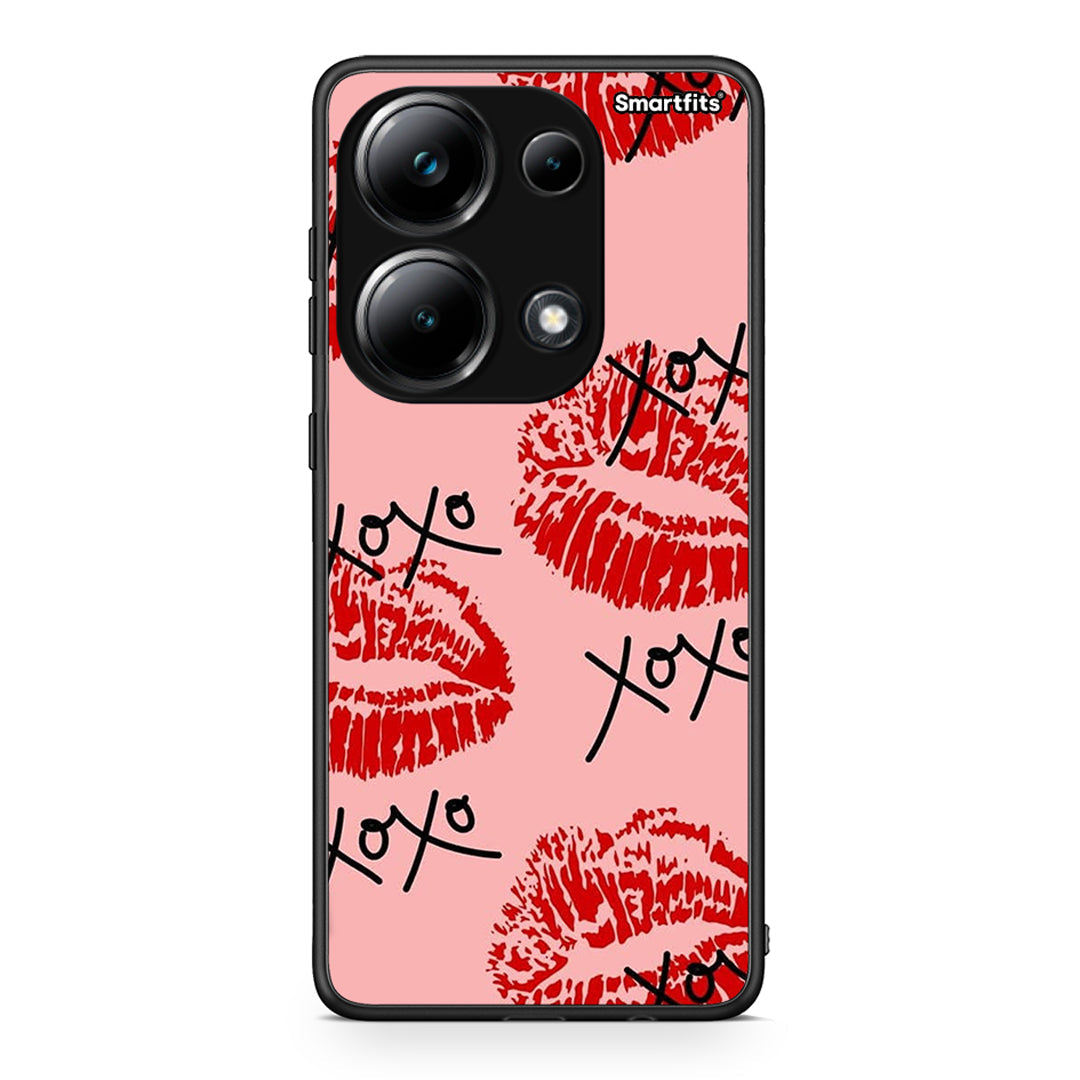 Xiaomi Poco M6 Pro XOXO Lips θήκη από τη Smartfits με σχέδιο στο πίσω μέρος και μαύρο περίβλημα | Smartphone case with colorful back and black bezels by Smartfits