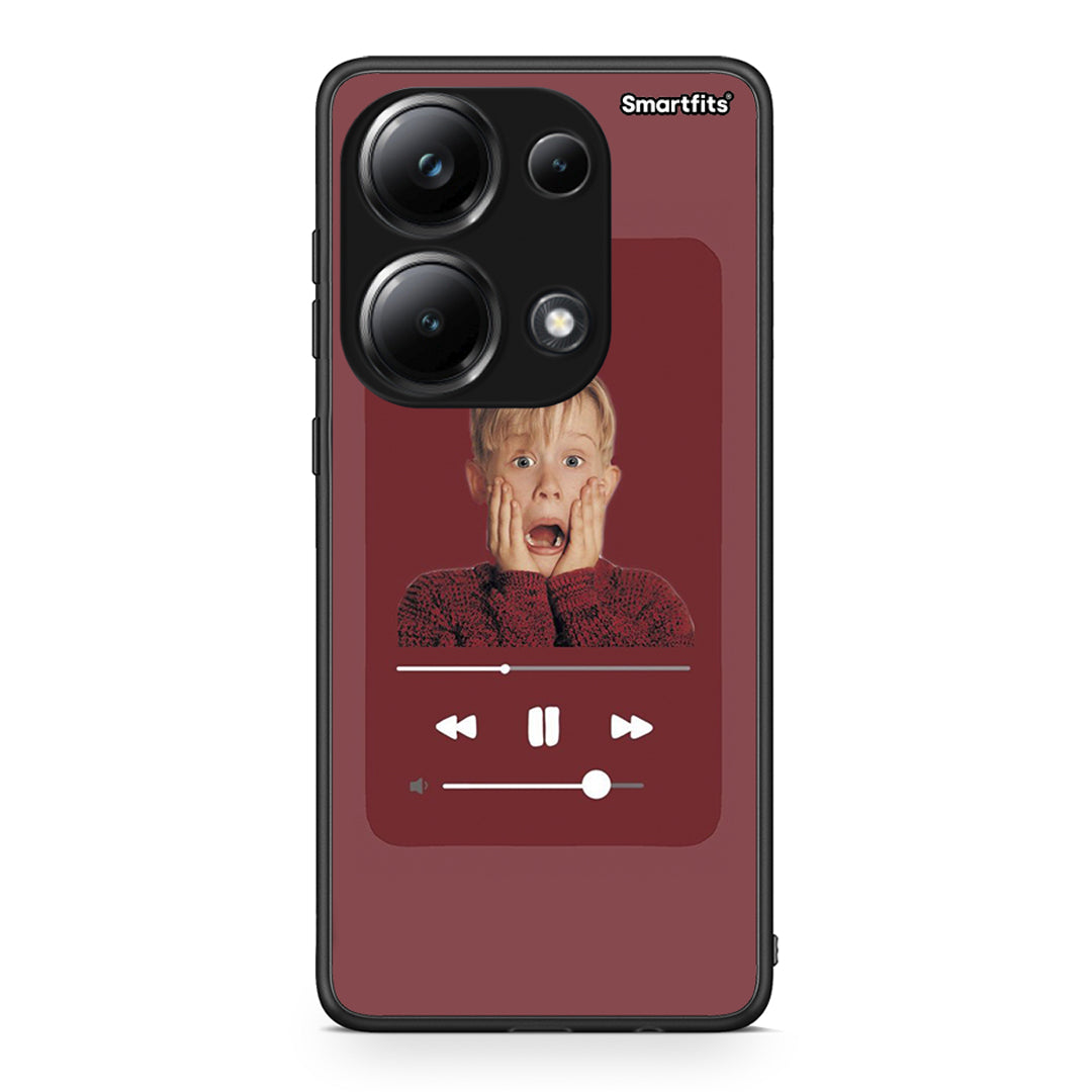 Xiaomi Poco M6 Pro Xmas Alone Music θήκη από τη Smartfits με σχέδιο στο πίσω μέρος και μαύρο περίβλημα | Smartphone case with colorful back and black bezels by Smartfits