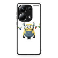 Thumbnail for Xiaomi Poco M6 Pro Xmas Minion Lights θήκη από τη Smartfits με σχέδιο στο πίσω μέρος και μαύρο περίβλημα | Smartphone case with colorful back and black bezels by Smartfits