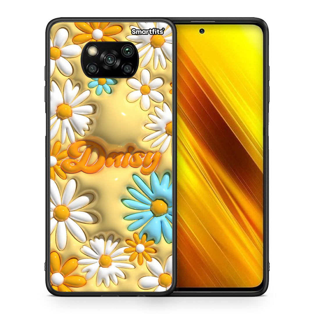 Θήκη Xiaomi Poco X3 Bubble Daisies από τη Smartfits με σχέδιο στο πίσω μέρος και μαύρο περίβλημα | Xiaomi Poco X3 Bubble Daisies case with colorful back and black bezels