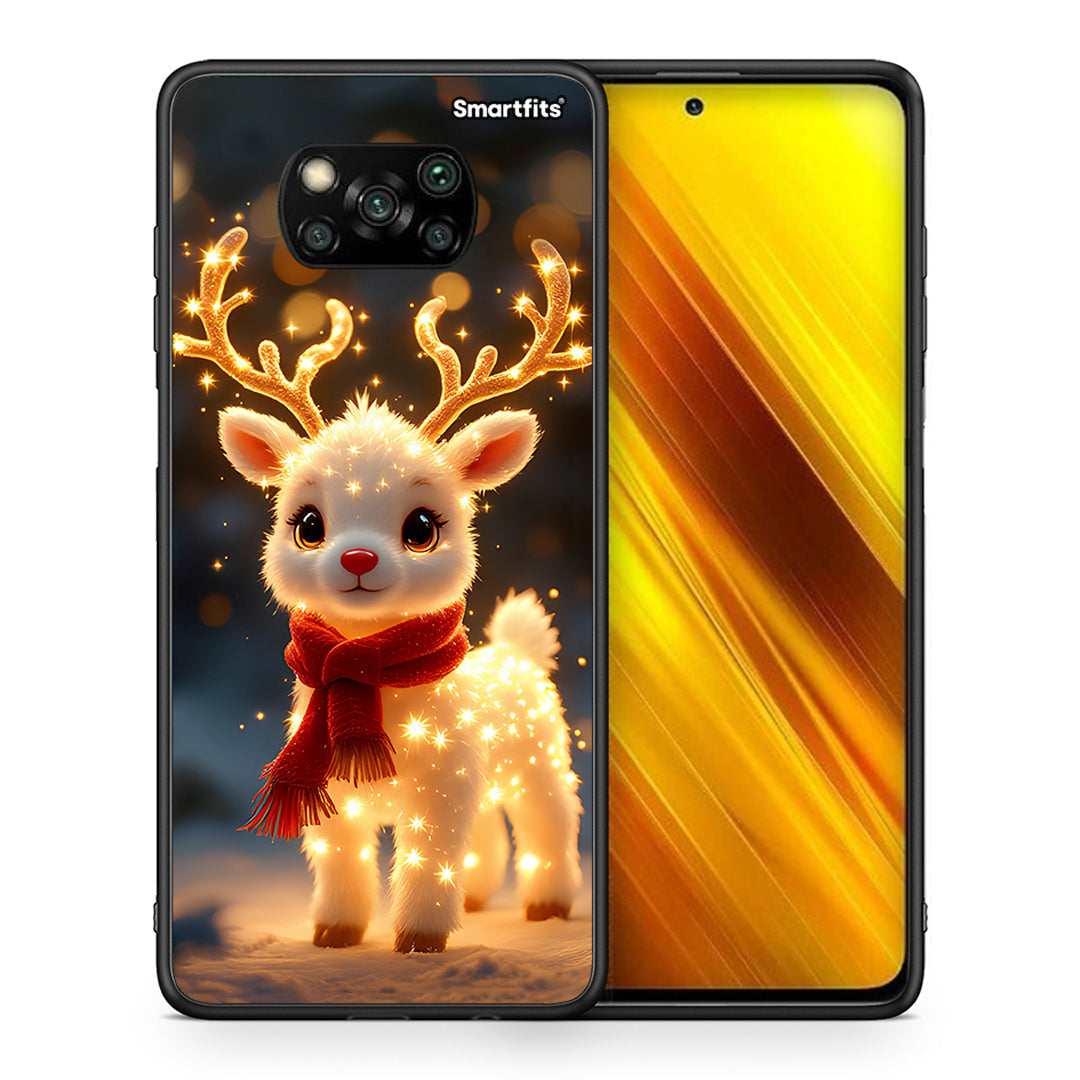 Θήκη Xiaomi Poco X3 Christmas Cutie από τη Smartfits με σχέδιο στο πίσω μέρος και μαύρο περίβλημα | Xiaomi Poco X3 Christmas Cutie case with colorful back and black bezels