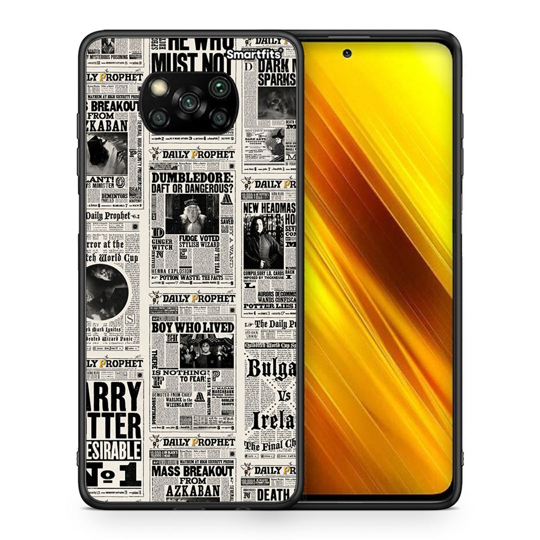 Θήκη Xiaomi Poco X3 Harry Paper από τη Smartfits με σχέδιο στο πίσω μέρος και μαύρο περίβλημα | Xiaomi Poco X3 Harry Paper case with colorful back and black bezels