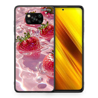 Thumbnail for Θήκη Xiaomi Poco X3 Juicy Strawberries από τη Smartfits με σχέδιο στο πίσω μέρος και μαύρο περίβλημα | Xiaomi Poco X3 Juicy Strawberries case with colorful back and black bezels