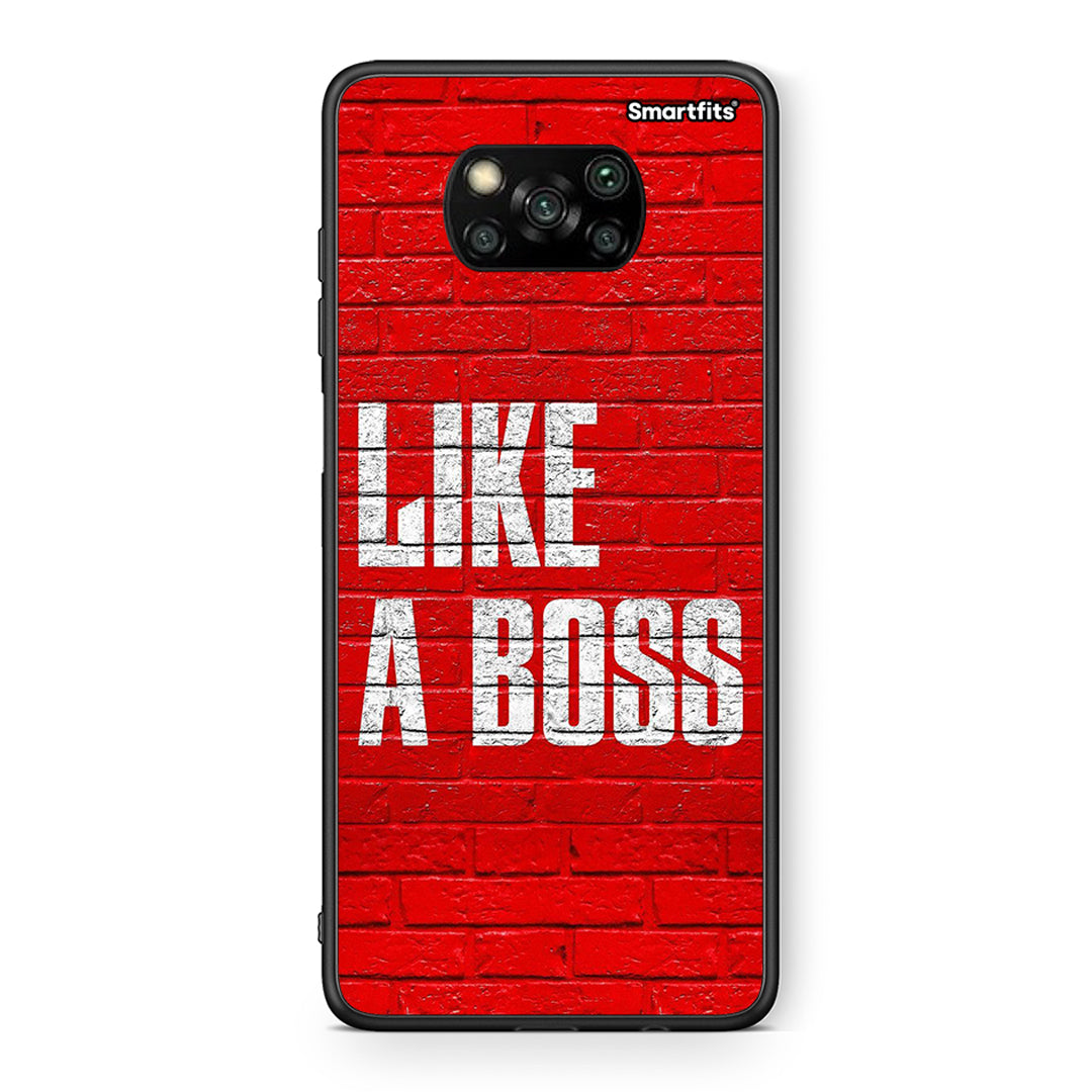 Θήκη Xiaomi Poco X3 Like A Boss από τη Smartfits με σχέδιο στο πίσω μέρος και μαύρο περίβλημα | Xiaomi Poco X3 Like A Boss case with colorful back and black bezels