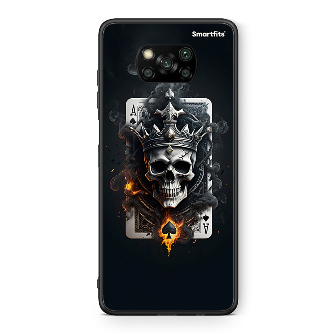 Θήκη Xiaomi Poco X3 Skull King Ace από τη Smartfits με σχέδιο στο πίσω μέρος και μαύρο περίβλημα | Xiaomi Poco X3 Skull King Ace case with colorful back and black bezels