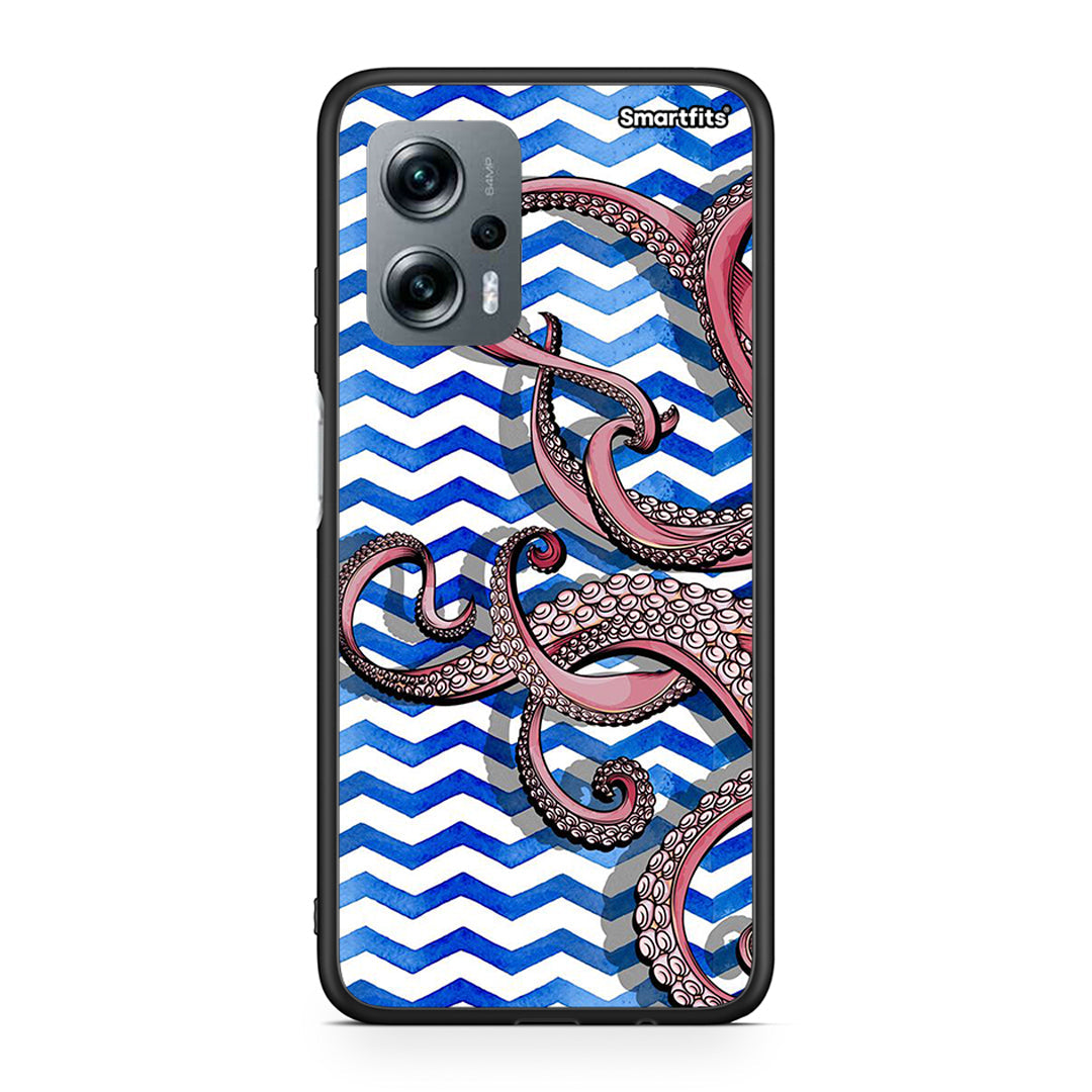 Xiaomi Poco X4 GT Chevron Devilfish θήκη από τη Smartfits με σχέδιο στο πίσω μέρος και μαύρο περίβλημα | Smartphone case with colorful back and black bezels by Smartfits