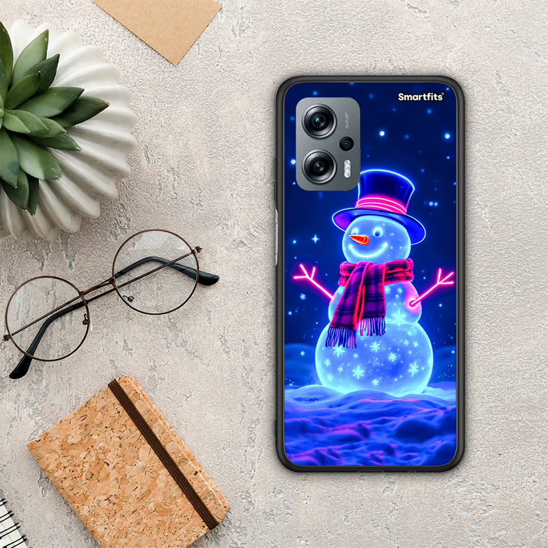 Christmas Neon Snowman - Xiaomi Poco X4 GT θήκη