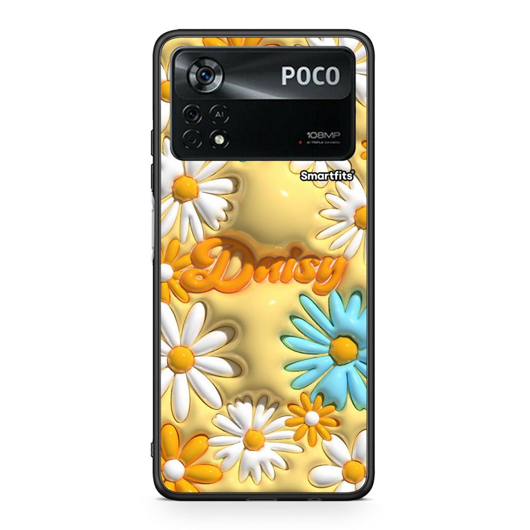 Xiaomi Poco X4 Pro 5G Bubble Daisies θήκη από τη Smartfits με σχέδιο στο πίσω μέρος και μαύρο περίβλημα | Smartphone case with colorful back and black bezels by Smartfits