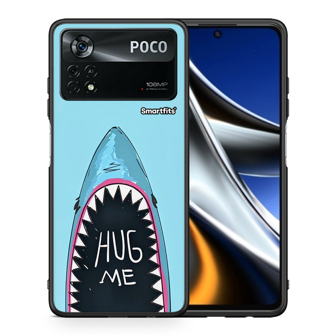 Θήκη Xiaomi Poco X4 Pro 5G Hug Me από τη Smartfits με σχέδιο στο πίσω μέρος και μαύρο περίβλημα | Xiaomi Poco X4 Pro 5G Hug Me case with colorful back and black bezels