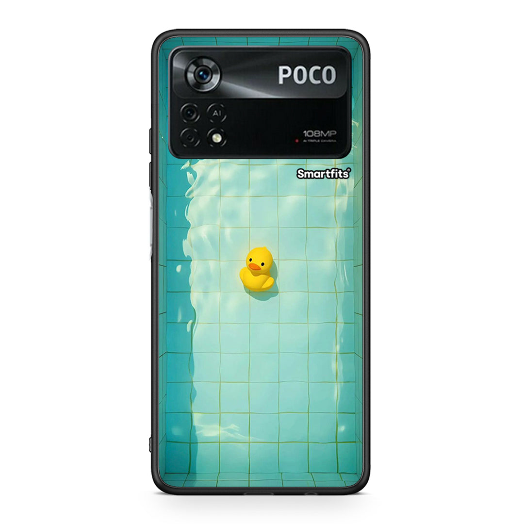 Xiaomi Poco X4 Pro 5G Yellow Duck θήκη από τη Smartfits με σχέδιο στο πίσω μέρος και μαύρο περίβλημα | Smartphone case with colorful back and black bezels by Smartfits