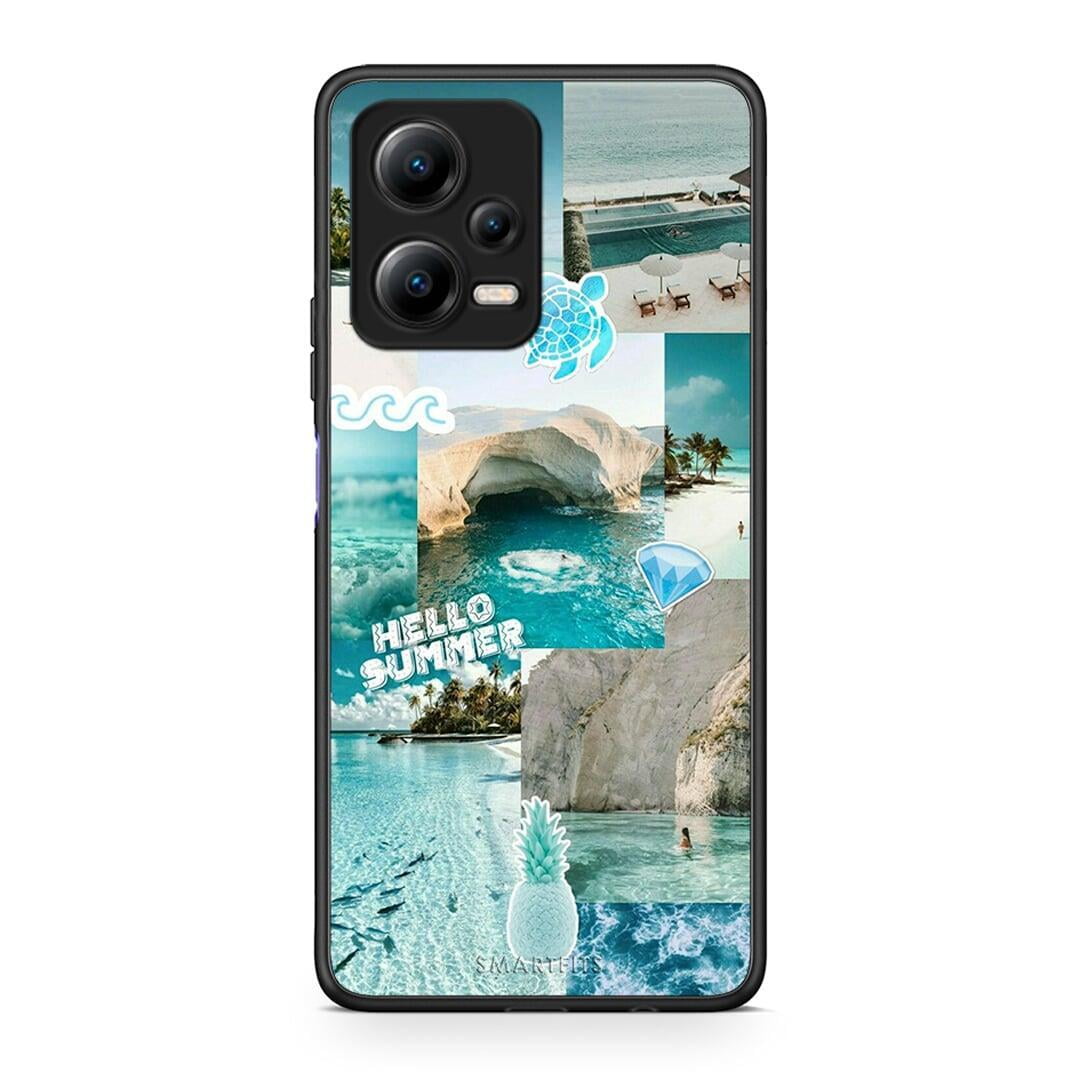 Θήκη Xiaomi Redmi Note 12 5G Aesthetic Summer από τη Smartfits με σχέδιο στο πίσω μέρος και μαύρο περίβλημα | Xiaomi Redmi Note 12 5G Aesthetic Summer Case with Colorful Back and Black Bezels