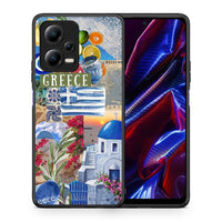 Thumbnail for Θήκη Xiaomi Redmi Note 12 5G All Greek από τη Smartfits με σχέδιο στο πίσω μέρος και μαύρο περίβλημα | Xiaomi Redmi Note 12 5G All Greek Case with Colorful Back and Black Bezels