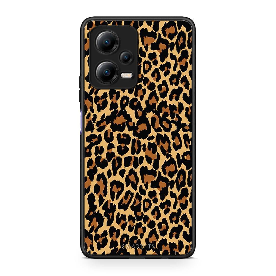 Θήκη Xiaomi Redmi Note 12 5G Animal Leopard από τη Smartfits με σχέδιο στο πίσω μέρος και μαύρο περίβλημα | Xiaomi Redmi Note 12 5G Animal Leopard Case with Colorful Back and Black Bezels