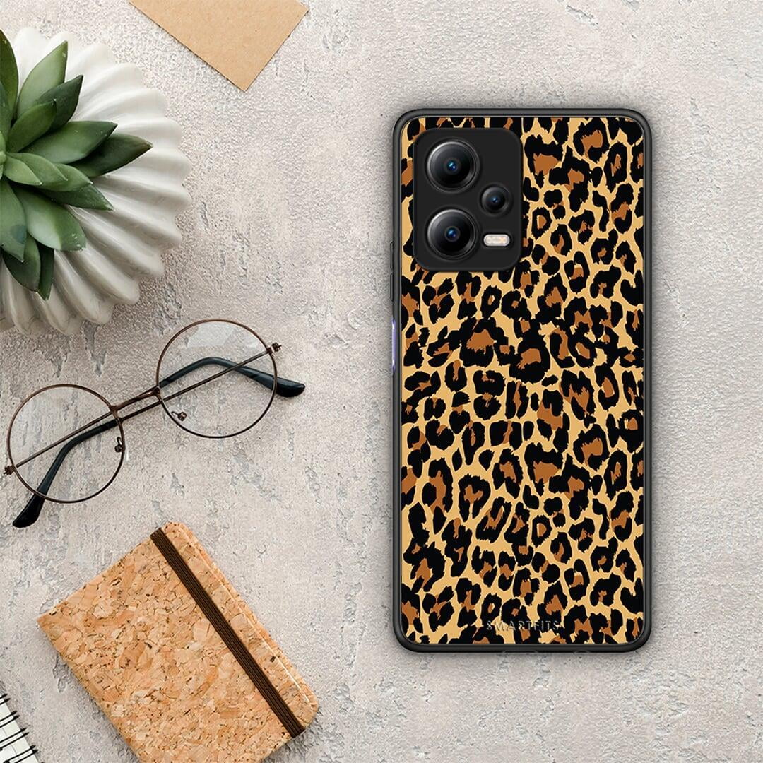 Θήκη Xiaomi Redmi Note 12 5G Animal Leopard από τη Smartfits με σχέδιο στο πίσω μέρος και μαύρο περίβλημα | Xiaomi Redmi Note 12 5G Animal Leopard Case with Colorful Back and Black Bezels