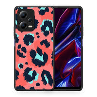 Thumbnail for Θήκη Xiaomi Redmi Note 12 5G Animal Pink Leopard από τη Smartfits με σχέδιο στο πίσω μέρος και μαύρο περίβλημα | Xiaomi Redmi Note 12 5G Animal Pink Leopard Case with Colorful Back and Black Bezels