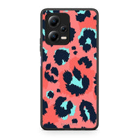 Thumbnail for Θήκη Xiaomi Redmi Note 12 5G Animal Pink Leopard από τη Smartfits με σχέδιο στο πίσω μέρος και μαύρο περίβλημα | Xiaomi Redmi Note 12 5G Animal Pink Leopard Case with Colorful Back and Black Bezels