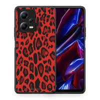 Thumbnail for Θήκη Xiaomi Redmi Note 12 5G Animal Red Leopard από τη Smartfits με σχέδιο στο πίσω μέρος και μαύρο περίβλημα | Xiaomi Redmi Note 12 5G Animal Red Leopard Case with Colorful Back and Black Bezels