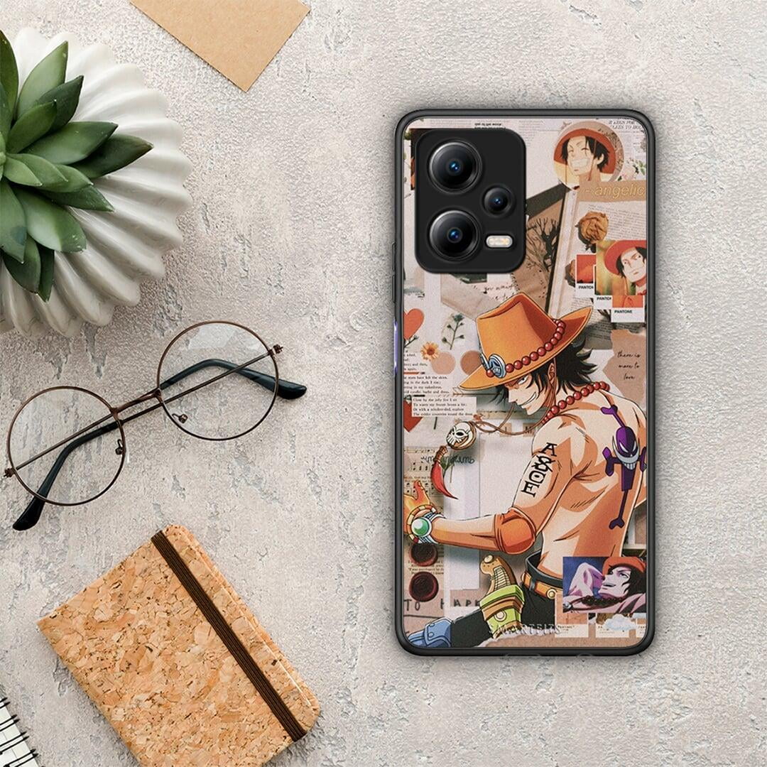 Θήκη Xiaomi Redmi Note 12 5G Anime Collage από τη Smartfits με σχέδιο στο πίσω μέρος και μαύρο περίβλημα | Xiaomi Redmi Note 12 5G Anime Collage Case with Colorful Back and Black Bezels