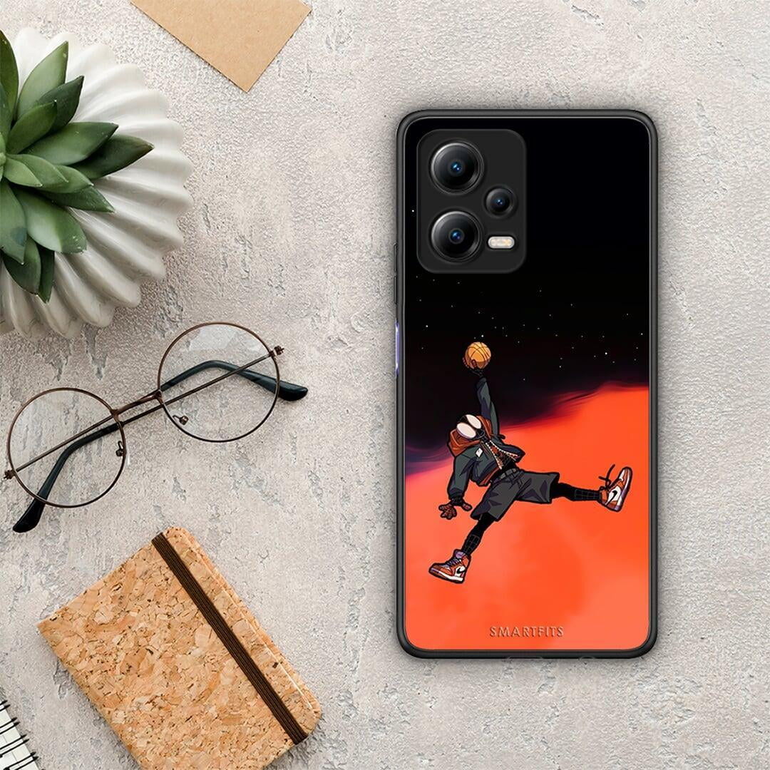 Θήκη Xiaomi Redmi Note 12 5G Basketball Hero από τη Smartfits με σχέδιο στο πίσω μέρος και μαύρο περίβλημα | Xiaomi Redmi Note 12 5G Basketball Hero Case with Colorful Back and Black Bezels