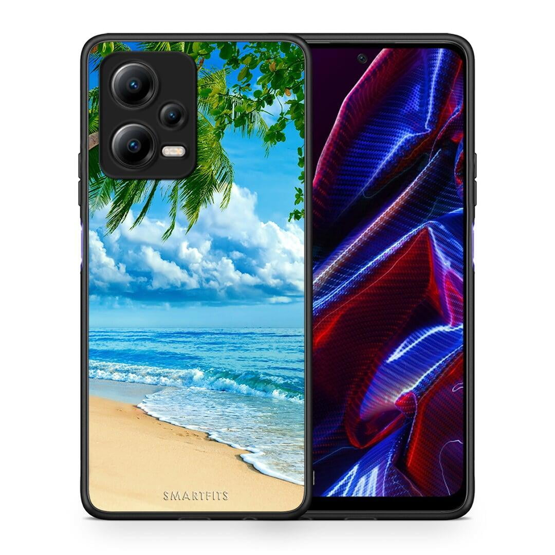 Θήκη Xiaomi Redmi Note 12 5G Beautiful Beach από τη Smartfits με σχέδιο στο πίσω μέρος και μαύρο περίβλημα | Xiaomi Redmi Note 12 5G Beautiful Beach Case with Colorful Back and Black Bezels