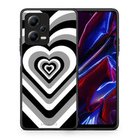 Thumbnail for Θήκη Xiaomi Redmi Note 12 5G Black Hearts από τη Smartfits με σχέδιο στο πίσω μέρος και μαύρο περίβλημα | Xiaomi Redmi Note 12 5G Black Hearts Case with Colorful Back and Black Bezels