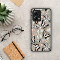 Thumbnail for Θήκη Xiaomi Redmi Note 12 5G Boho Butterflies από τη Smartfits με σχέδιο στο πίσω μέρος και μαύρο περίβλημα | Xiaomi Redmi Note 12 5G Boho Butterflies Case with Colorful Back and Black Bezels