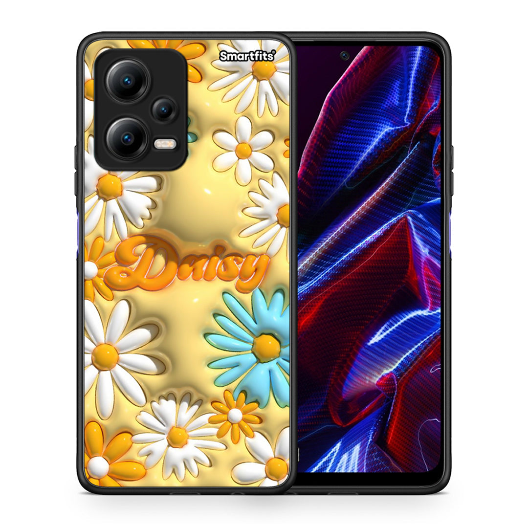 Θήκη Xiaomi Poco X5 5G Dual / Redmi Note 12 5G Bubble Daisies από τη Smartfits με σχέδιο στο πίσω μέρος και μαύρο περίβλημα | Xiaomi Poco X5 5G Dual / Redmi Note 12 5G Bubble Daisies Case with Colorful Back and Black Bezels