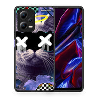 Thumbnail for Θήκη Xiaomi Redmi Note 12 5G Cat Collage από τη Smartfits με σχέδιο στο πίσω μέρος και μαύρο περίβλημα | Xiaomi Redmi Note 12 5G Cat Collage Case with Colorful Back and Black Bezels