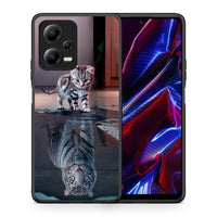 Thumbnail for Θήκη Xiaomi Redmi Note 12 5G Cute Tiger από τη Smartfits με σχέδιο στο πίσω μέρος και μαύρο περίβλημα | Xiaomi Redmi Note 12 5G Cute Tiger Case with Colorful Back and Black Bezels