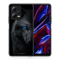 Thumbnail for Θήκη Xiaomi Redmi Note 12 5G Dark Wolf από τη Smartfits με σχέδιο στο πίσω μέρος και μαύρο περίβλημα | Xiaomi Redmi Note 12 5G Dark Wolf Case with Colorful Back and Black Bezels