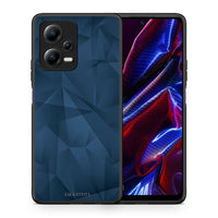 Thumbnail for Θήκη Xiaomi Redmi Note 12 5G Geometric Blue Abstract από τη Smartfits με σχέδιο στο πίσω μέρος και μαύρο περίβλημα | Xiaomi Redmi Note 12 5G Geometric Blue Abstract Case with Colorful Back and Black Bezels