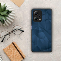 Thumbnail for Θήκη Xiaomi Redmi Note 12 5G Geometric Blue Abstract από τη Smartfits με σχέδιο στο πίσω μέρος και μαύρο περίβλημα | Xiaomi Redmi Note 12 5G Geometric Blue Abstract Case with Colorful Back and Black Bezels