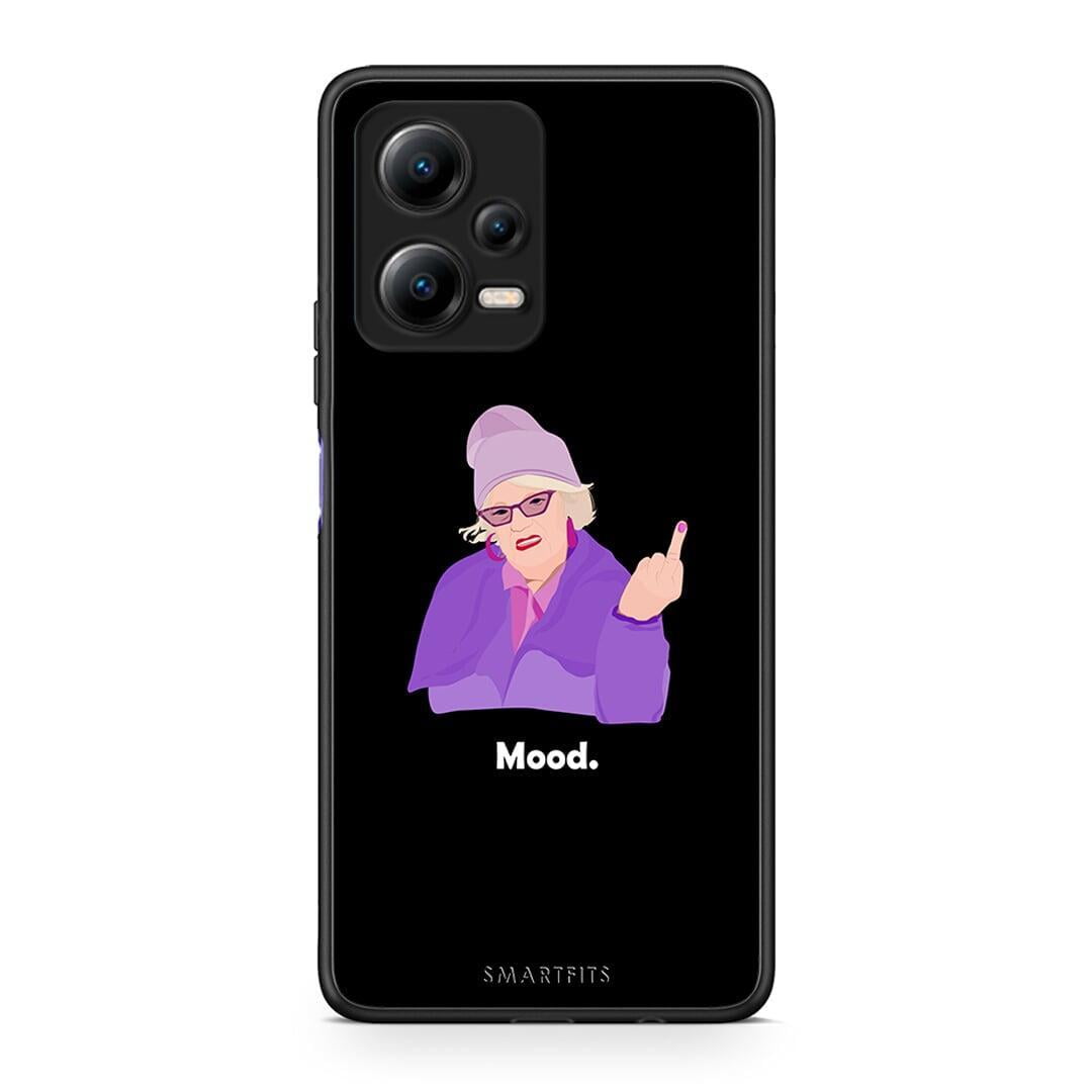 Θήκη Xiaomi Redmi Note 12 5G Grandma Mood Black από τη Smartfits με σχέδιο στο πίσω μέρος και μαύρο περίβλημα | Xiaomi Redmi Note 12 5G Grandma Mood Black Case with Colorful Back and Black Bezels