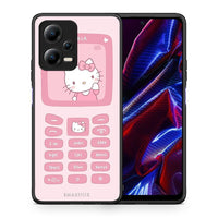 Thumbnail for Θήκη Xiaomi Redmi Note 12 5G Hello Kitten από τη Smartfits με σχέδιο στο πίσω μέρος και μαύρο περίβλημα | Xiaomi Redmi Note 12 5G Hello Kitten Case with Colorful Back and Black Bezels