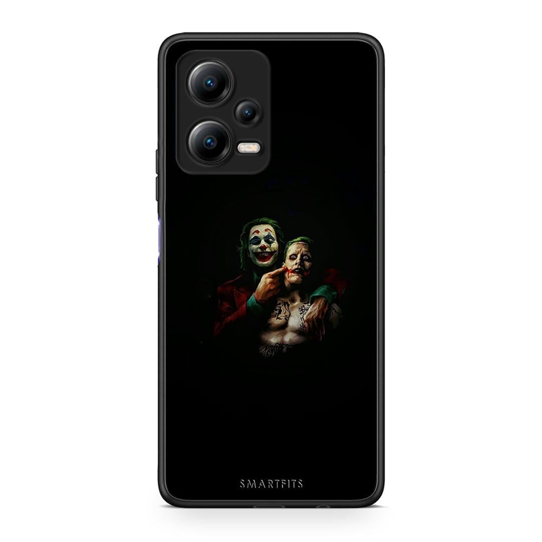 Θήκη Xiaomi Redmi Note 12 5G Hero Clown από τη Smartfits με σχέδιο στο πίσω μέρος και μαύρο περίβλημα | Xiaomi Redmi Note 12 5G Hero Clown Case with Colorful Back and Black Bezels