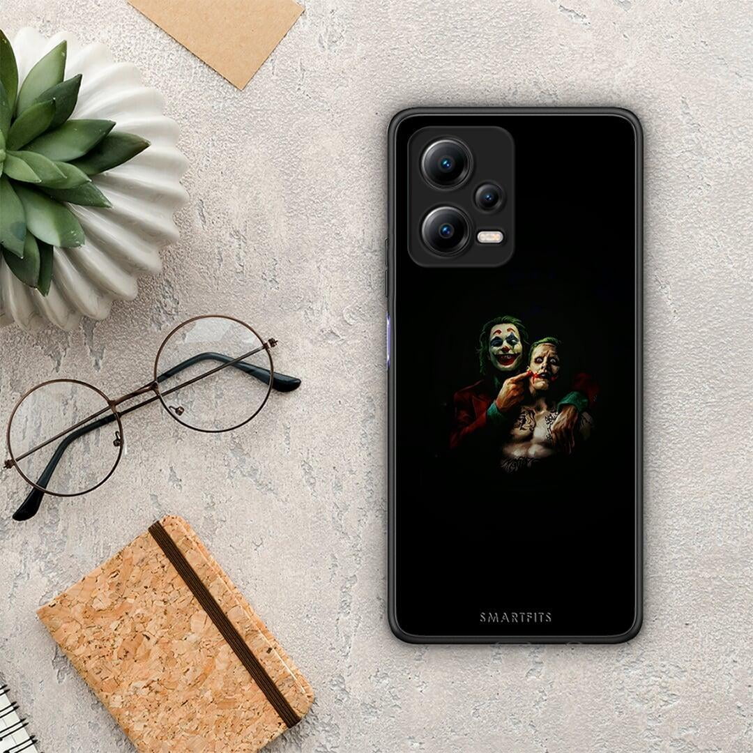 Θήκη Xiaomi Redmi Note 12 5G Hero Clown από τη Smartfits με σχέδιο στο πίσω μέρος και μαύρο περίβλημα | Xiaomi Redmi Note 12 5G Hero Clown Case with Colorful Back and Black Bezels