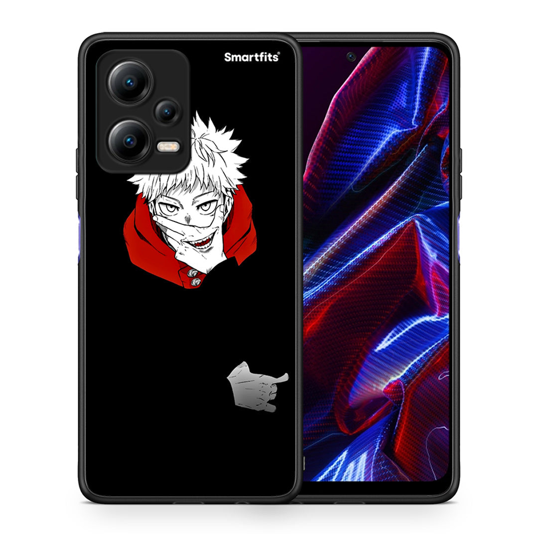 Θήκη Xiaomi Redmi Note 12 5G Itadori Anime από τη Smartfits με σχέδιο στο πίσω μέρος και μαύρο περίβλημα | Xiaomi Redmi Note 12 5G Itadori Anime Case with Colorful Back and Black Bezels