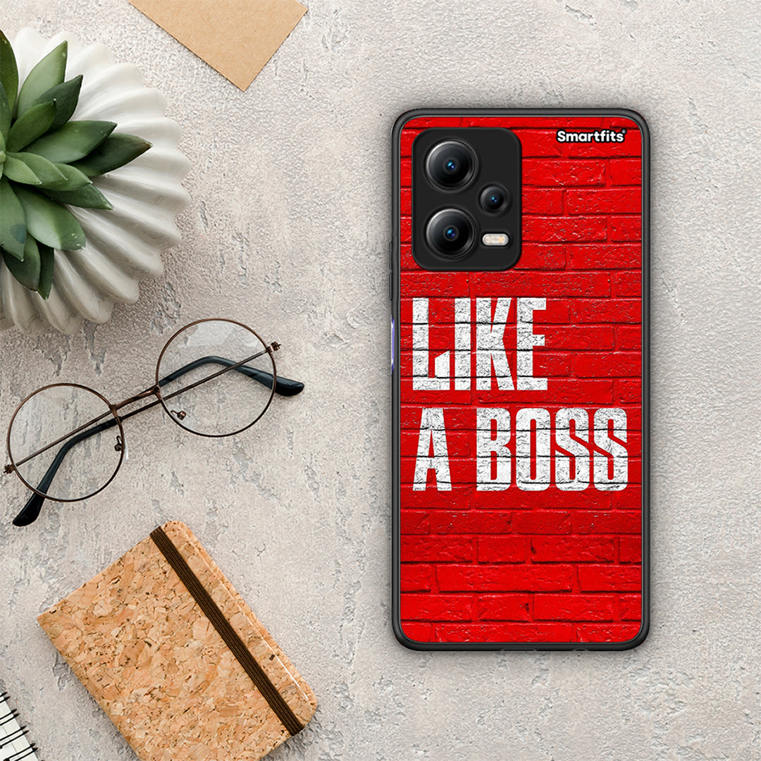 Θήκη Xiaomi Poco X5 5G Dual Like A Boss από τη Smartfits με σχέδιο στο πίσω μέρος και μαύρο περίβλημα | Xiaomi Poco X5 5G Dual Like A Boss Case with Colorful Back and Black Bezels