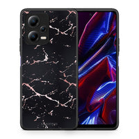 Thumbnail for Θήκη Xiaomi Redmi Note 12 5G Marble Black Rosegold από τη Smartfits με σχέδιο στο πίσω μέρος και μαύρο περίβλημα | Xiaomi Redmi Note 12 5G Marble Black Rosegold Case with Colorful Back and Black Bezels