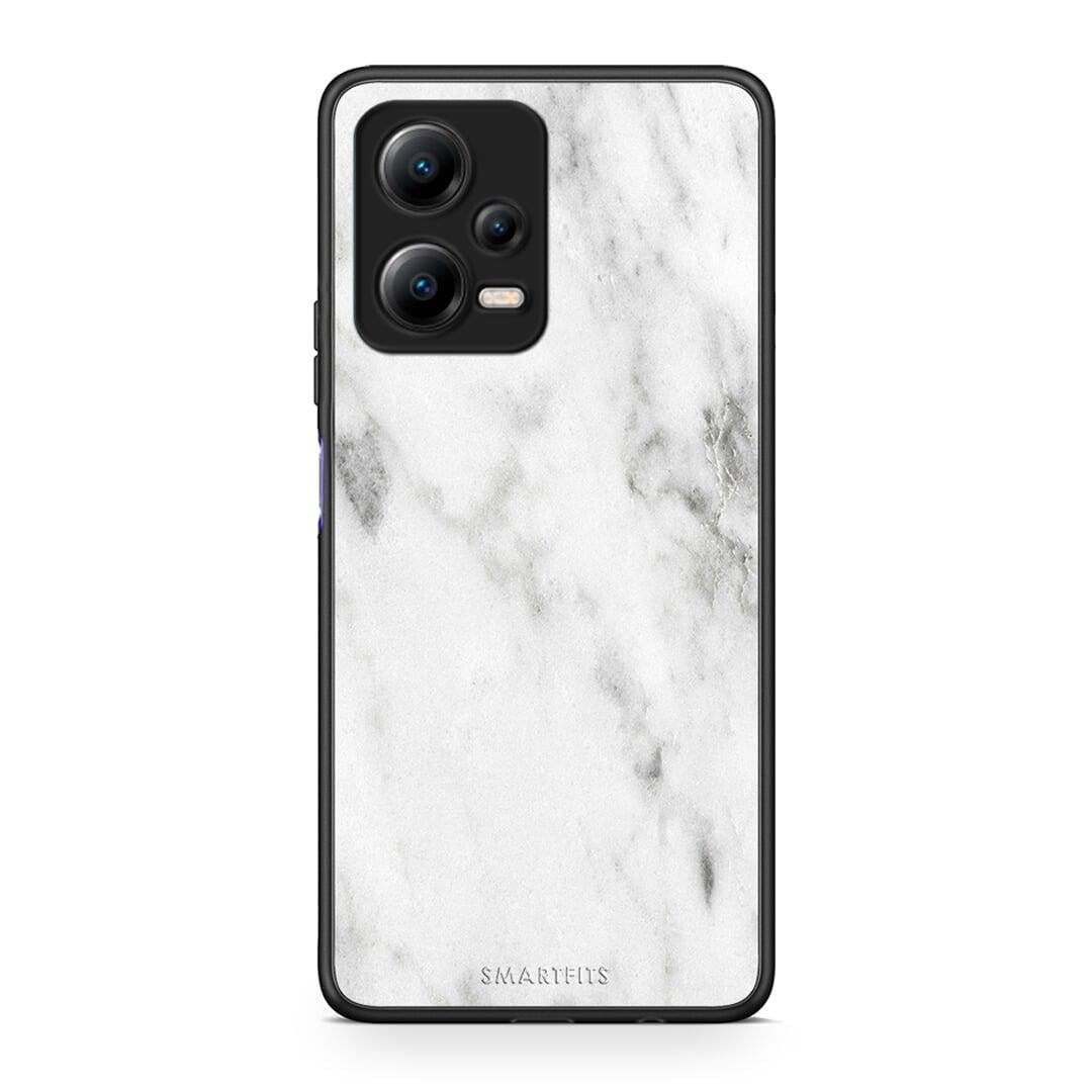 Θήκη Xiaomi Redmi Note 12 5G Marble White από τη Smartfits με σχέδιο στο πίσω μέρος και μαύρο περίβλημα | Xiaomi Redmi Note 12 5G Marble White Case with Colorful Back and Black Bezels